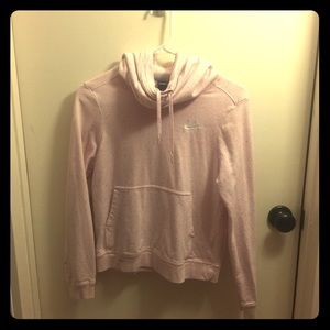Nike mock neck/turtleneck pink hoodie